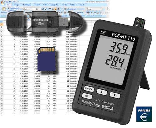 Thiết bị đo và ghi nhiệt độ, độ ẩm - Model: PCE-HT 110 